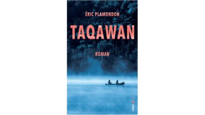 Taqawan Book cover showing two persons in a canoe on a foggy lake